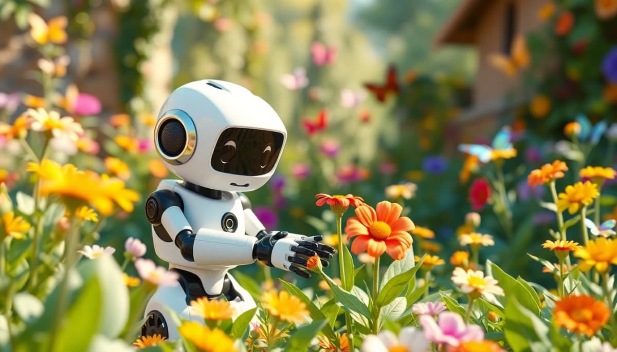 3D render AI art style — polished futuristic character with volumetric lighting and metallic materials