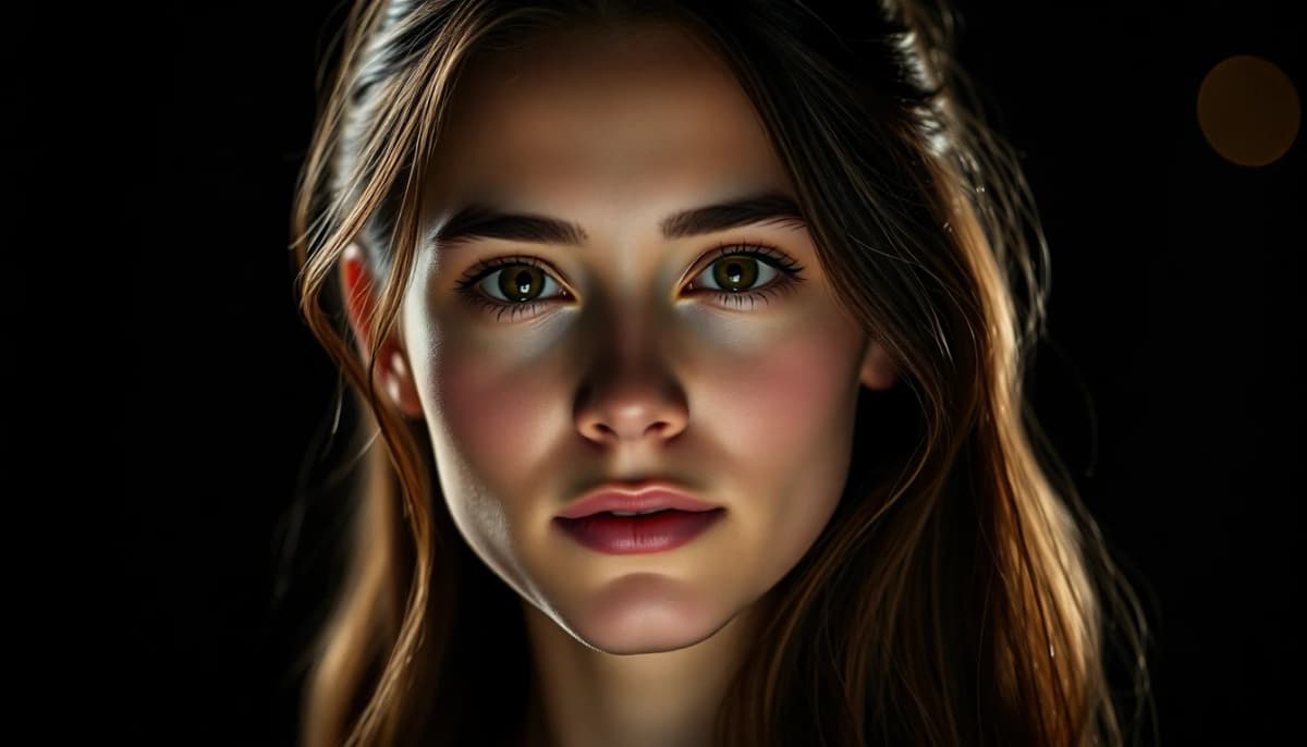 Photorealistic AI image — hyper-realistic portrait with professional studio lighting